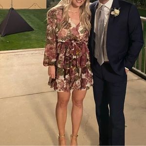 Wayf Marina Long Sleeve Tiered Ruffle dress